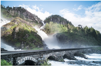 Cầu thác nước Latefossen – Na Uy
